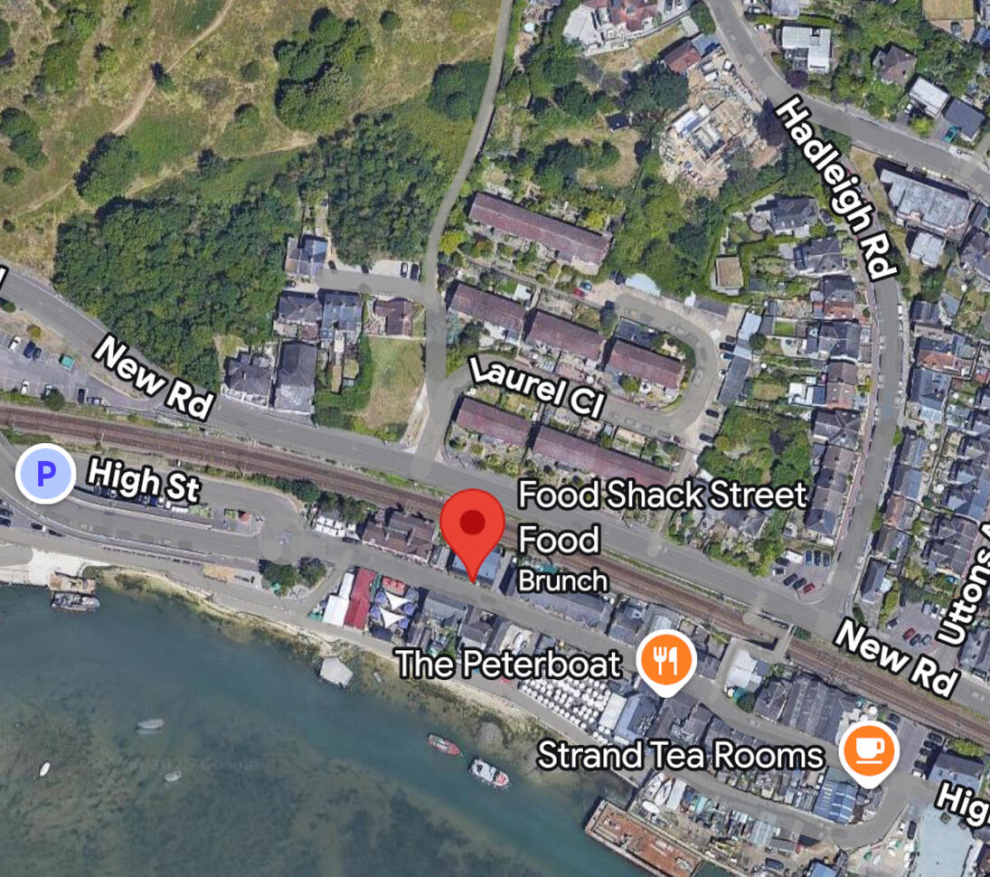 Google map of Food Shacks location in Old Leigh, Leigh-On-Sea, Essex